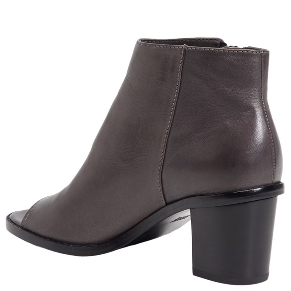 Frye Brielle  Leather Peep Toe Booties - Picture 3 of 7